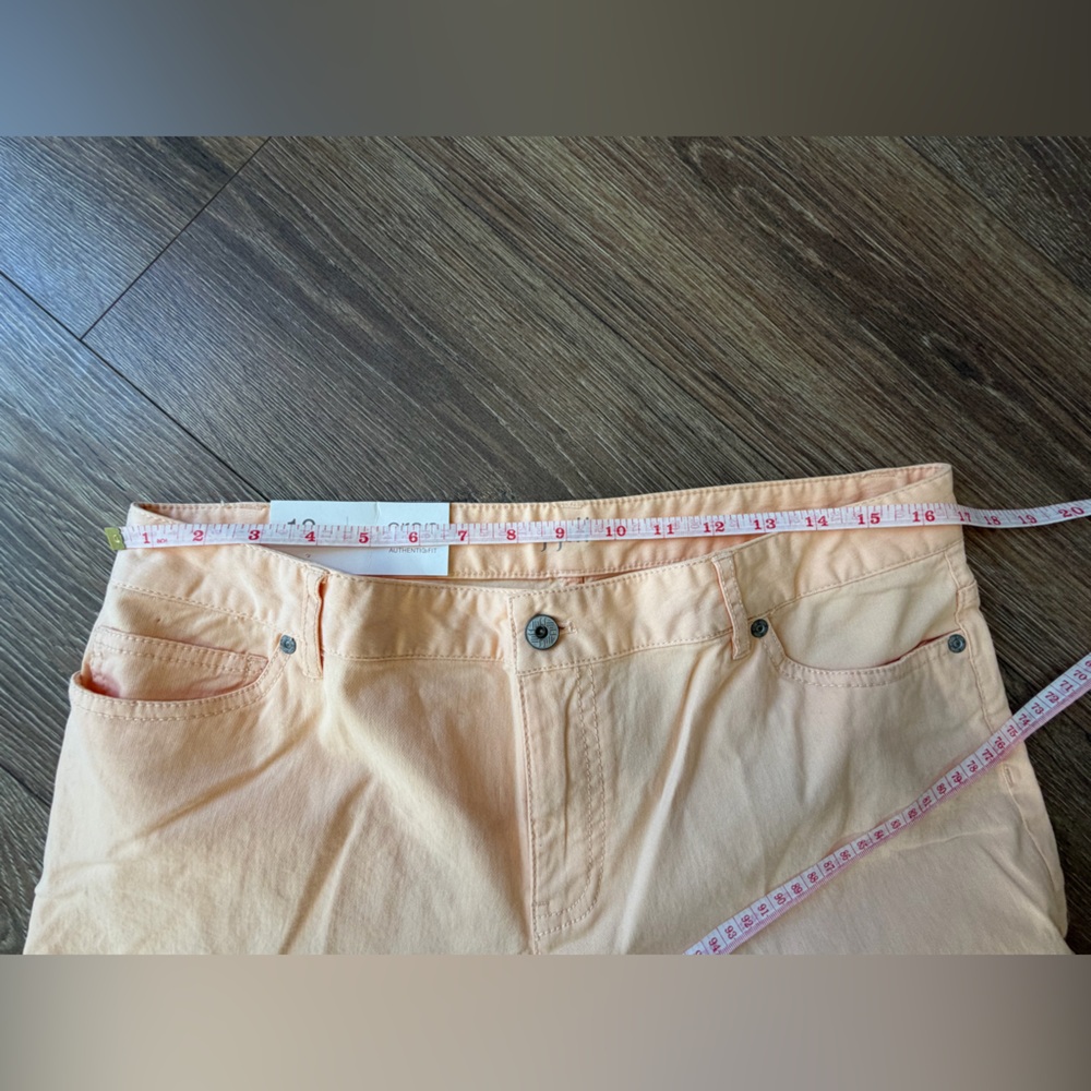 NWT J Jill Crop Authentic Fit Cotton Women’s Pant Bisque Color Size 12 Stretch - Picture 6 of 6
